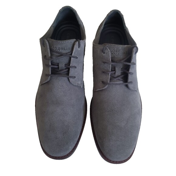 COLE HAAN GRAND 360 AEROCRAFT LACE UP SUEDE DRESS SHOES C29813 GRAY MEN SZ 10.5M main image 8
